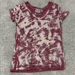 Dantelle Tie-Dye Short Sleeve Tee in Rose & Cream